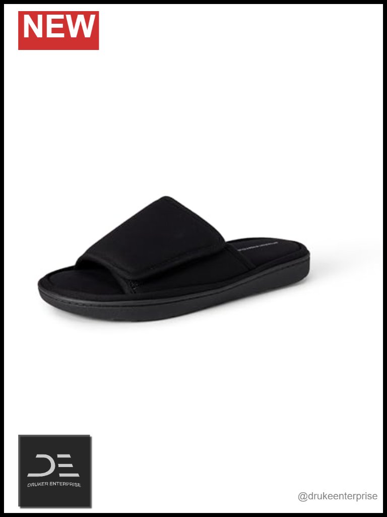 Men's Adjustable Wrap Open Toe Slide Slippers With Foam Padded Insole